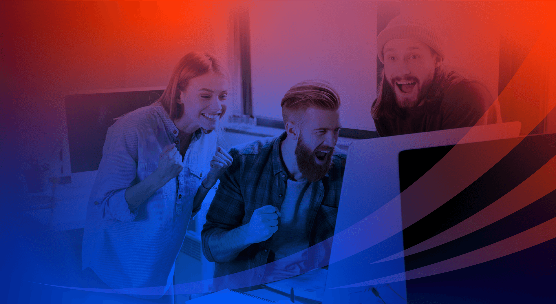 colegas riendose en la oficina